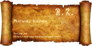 Murvay Kozma névjegykártya